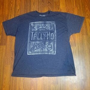 Y2K Men's XL Dark Gray Graphic T-Shirt Made in USA Biker Grunge ClassicStyle B18